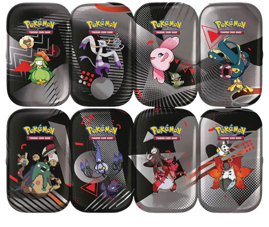 Scarlet & Violet - Black Bolt & White Flare Unova Mini Tin Display - Englisch