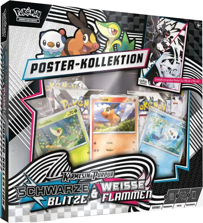 Schwarze Blitze & Weiße Flammen: Unova Poster Kollektion