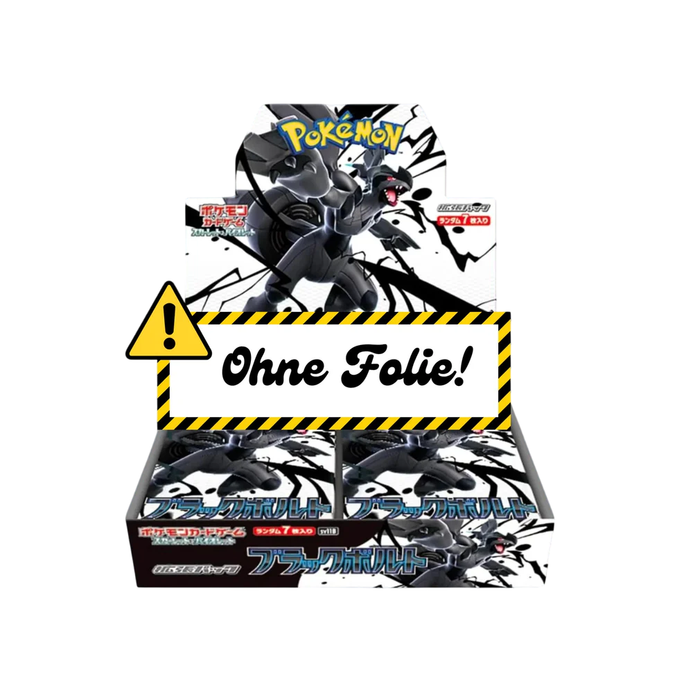 Pokémon Black Bolt Display SV11B - Japanische Version ohne Folie