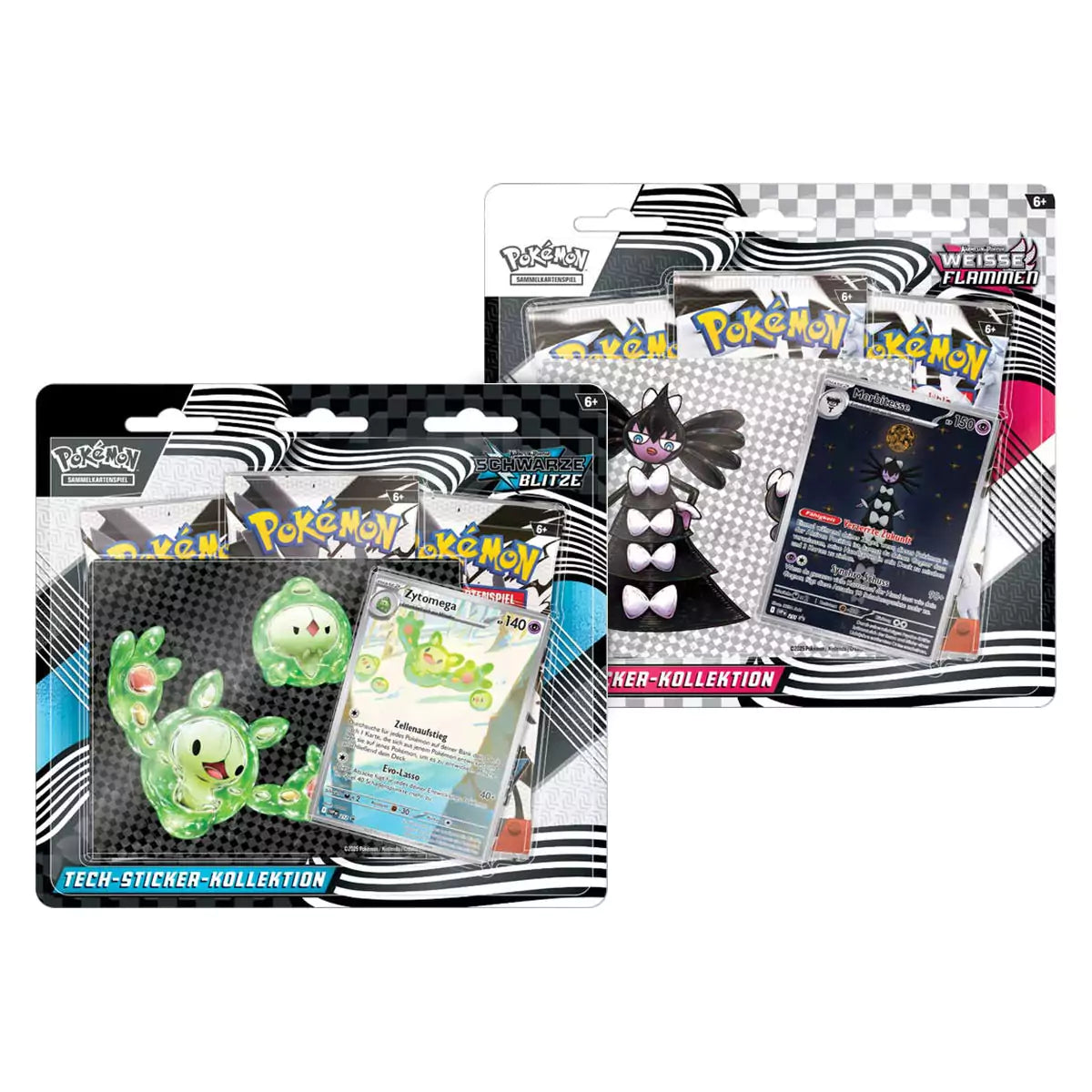 Pokémon Schwarze Blitze & Weiße Flammen Tech-Sticker-Kollektion DE
