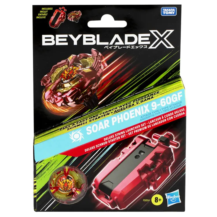 Hasbro - Beyblade X Soar Phoenix Deluxe Schnur-Starter Set