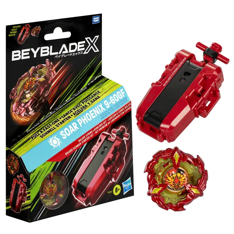 Hasbro - Beyblade X Soar Phoenix Deluxe Schnur-Starter Set