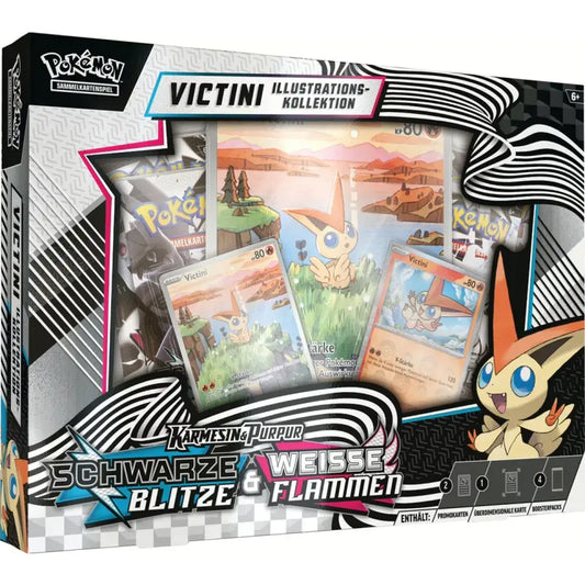 Pokémon Karmesin & Purpur Weisse Flammen & Schwarze Blitze Victini Illustrations-Kollektion
