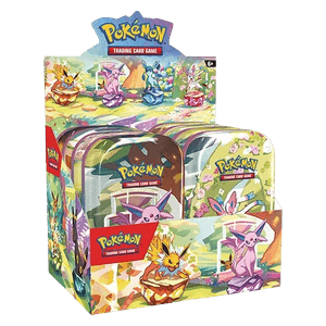 Pokemon Prismatic Evolutions Mini Tin Display
