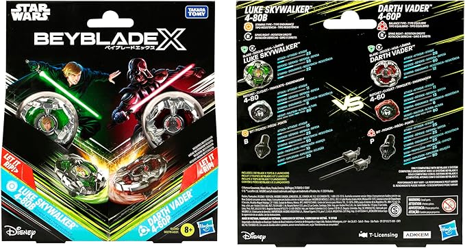 Beyblade X und Star Wars Collab Luke Skywalker 4-80B vs. Darth Vader 4-60B Multipack, Set