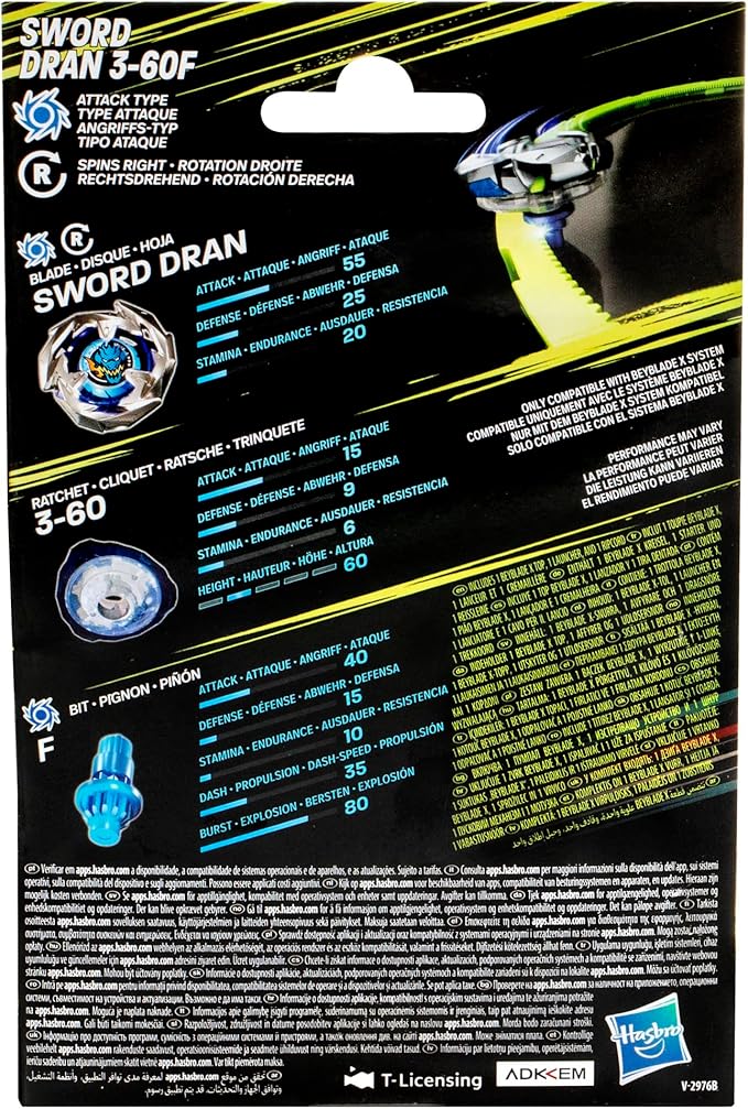 Beyblade X Sword Dran 3-60F Starter Pack Kreisel und Starter
