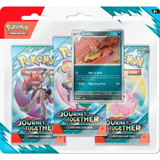 Pokémon Scarlet & Violet 9 Journey Together - Scrafty - 3-Pack-Blister