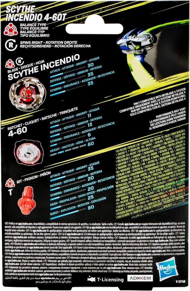 Beyblade X Scythe Incendio 4-60T Starter Pack