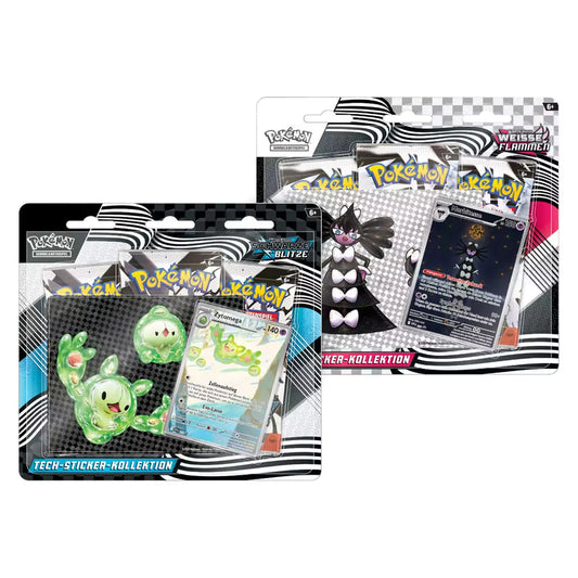 Pokémon Schwarze Blitze & Weiße Flammen Tech-Sticker-Kollektion DE